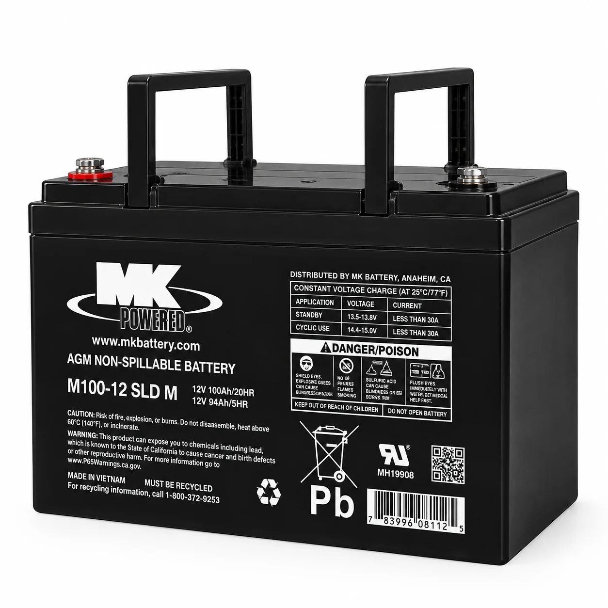MK Battery AGM ACCU 12V 100Ah